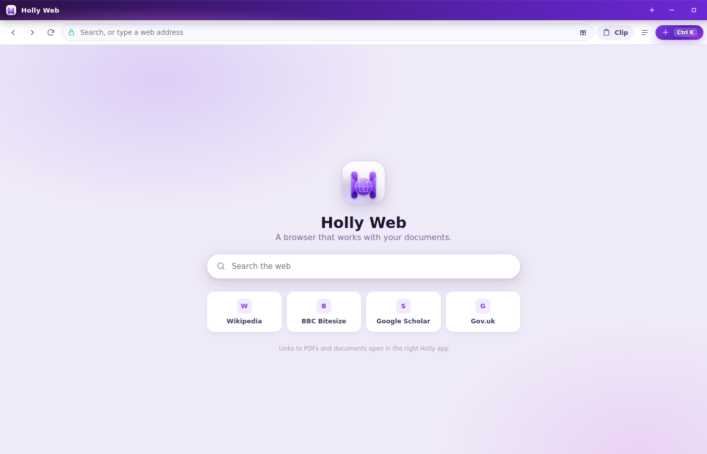 Archived Holly Web application interface